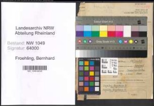 Entnazifizierung Bernhard Froehling , geb. 27.11.1891 ()