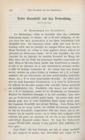 356-362 Ueber Brennstoffe und ihre Verwendung : Fortsetzung
