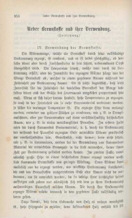 356-362 Ueber Brennstoffe und ihre Verwendung : Fortsetzung