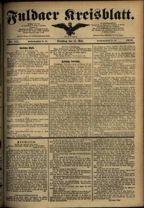 Ausgabe vom Dienstag, den 15. Mai 1906.