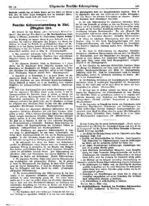 Deutsche Lehrerversammlung in Kiel, Pfingsten 1914