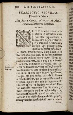 Praelectio Secunda.