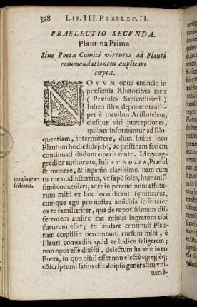 Praelectio Secunda.