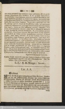 Lit. AA : Erasmus