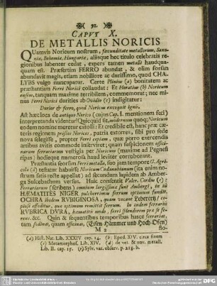 Caput X. De Metallis Noricis