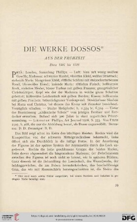Aus der Frühzeit. Etwa 1505 bis 1512