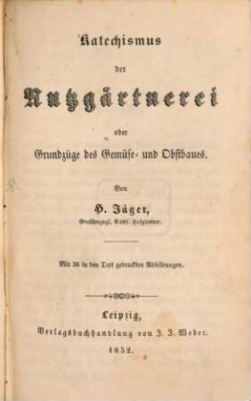 Katechismus der Nutzgärtnerei