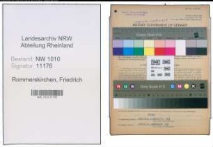 Entnazifizierung Friedrich Rommerskirchen , geb. 05.04.1901 (Vertreter)
