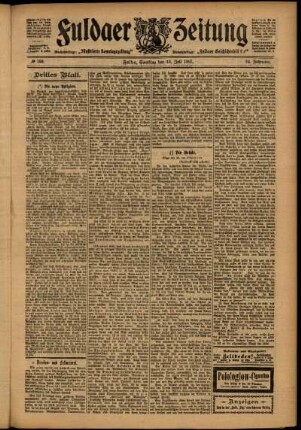 Dritte Ausgabe vom Samstag, den 13. Juli 1907.