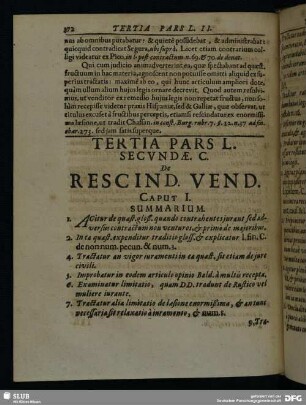 Tertia Pars L. Secundae C. De Rescind. Vend.