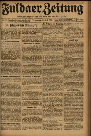 Ausgabe vom Donnerstag, den 19. April 1923.
