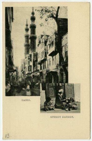 Cairo. Street Barber. [Islam]