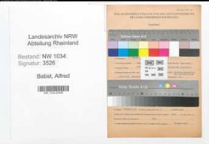 Entnazifizierung Alfred Babst , geb. 08.01.1913 (Stabsfeldwebel)