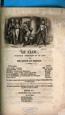 Le clou : vaudeville anecdotique en un acte