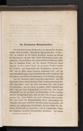 Die Etruskischen Münzaufschriften