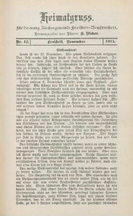 12.1915: Heimatgruß
