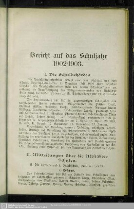 I. Schulbehörden