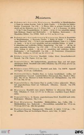 Miniaturen (Nr. 454-464)