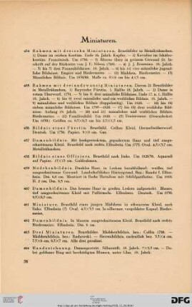 Miniaturen (Nr. 454-464)