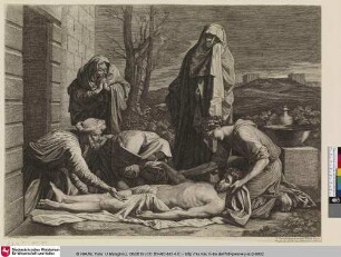 [Le Christ mort étendu près du sépulcre]