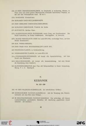 D. Keramik (Nr.243-289)