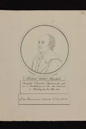 Bildnis des Friedrich Gottlieb Klopstock