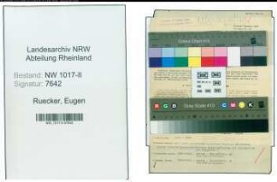 Entnazifizierung Eugen Ruecker , geb. 07.07.1909 (Werkzeughaendler)