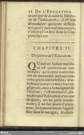 Chapitre II. De la force de l´Education