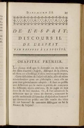 Chapitre Premier. - Chapitre II.