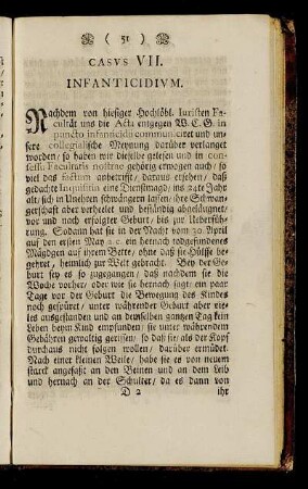 Casus VII. Infanticidium.