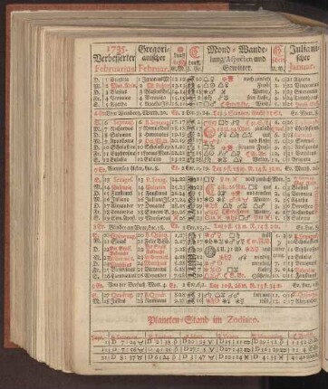 1735. Verbesserter Februarius.