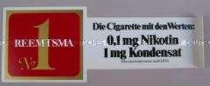 Werbeschild (Ausleger, doppelseitig) für "Reemtsma No 1"-Zigaretten