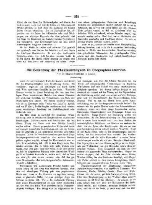 Die Bedeutung er Phantasietätigkeit im Geographieunterricht : (Fortsetzung)