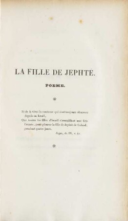 La Fille De Jephté.