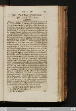 Am Sonntage Palmarum. Text Matth. XXI, 1 - 9.