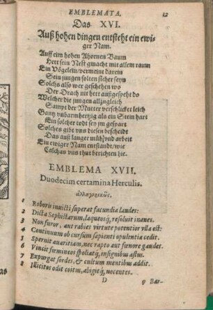 Emblema XVII. Duodecim certamina Herculis.