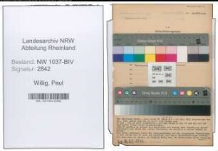 Entnazifizierung Paul Willig , geb. 20.09.1913 (Reg.Inspektor)
