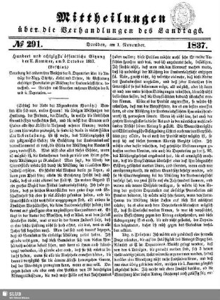 1837,Nov./Dez.: Mittheilungen über die Verhandlungen des Landtags im Königreiche Sachsen