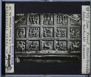 Neapel, Dom, S. Gennaro : Altarschranken, Relief mit Geschichte der Simsons