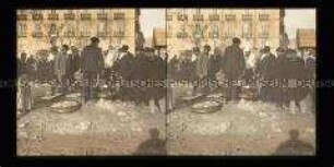 Erster Fischmarkt nach dem Beben, Messina
