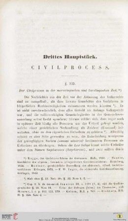 Drittes Hauptstück: Civilprocess