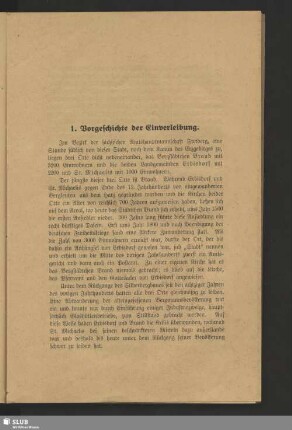 1. Vorgeschichte der Einverleibung