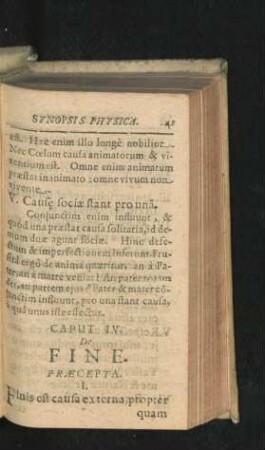 Caput VI. De Fine.