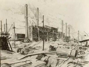 Großkraftwerk Lübbenau. KW I von dem Wasserwerk aus