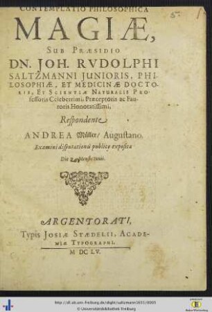 Contemplatio Philosophica Magiae