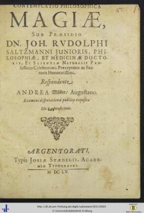 Contemplatio Philosophica Magiae
