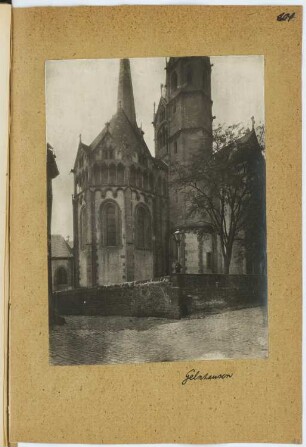 Marienkirche, Gelnhausen: Ansicht von Osten (aus: Skizzen- und Fotoalbum 7)