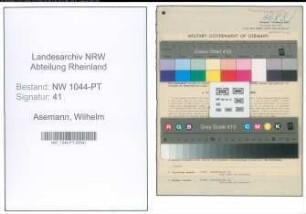 Entnazifizierung Wilhelm Asemann , geb. 24.08.1922 (Postfacharbeiter)