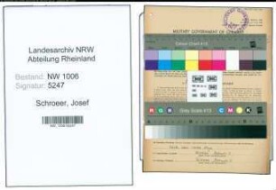 Entnazifizierung Josef Schroeer , geb. 28.08.1909 (Kaufmann)