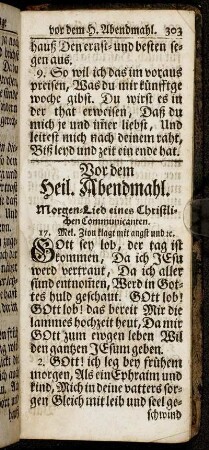 Vor dem Heil. Abendmahl.